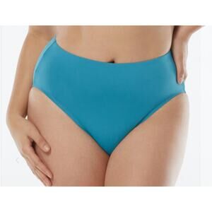 CONTOURS Coco Reef HIGH WAIST BIKINI BOTTOM - Capri Blue XL NWT